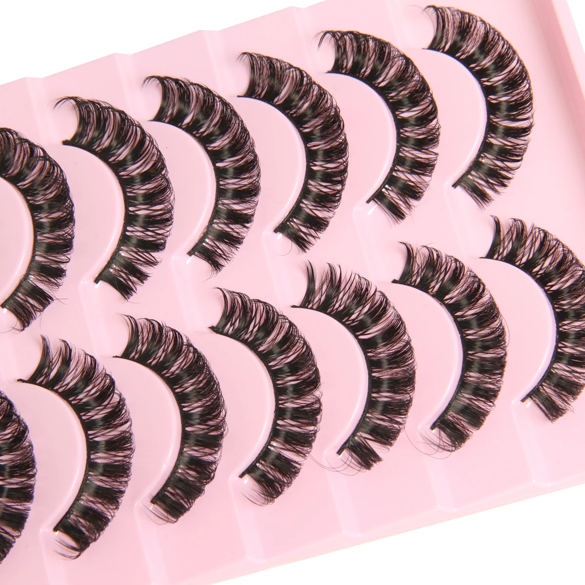 IGUIONSS 10 pcs makeup False Eyelashes Extension DIY Natural Individual Lash Makeup Tools Soft Easy to Operate Eyelashes