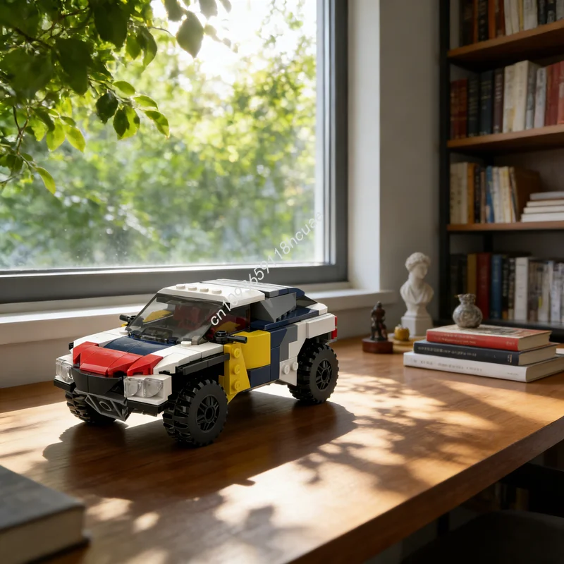 296 Piezas MOC City Champions Peugeot DKR Redbull, Modelo a Color, Regalos de Navidad, Bloques de Construcción de Juguetes, Idea Creativa de Bricolaje