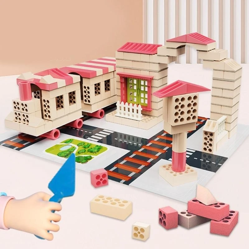 مجموعة مكعبات بناء بلاستيكية محاكاة بناء نموذج معماري لعبة هدية 15UB #4