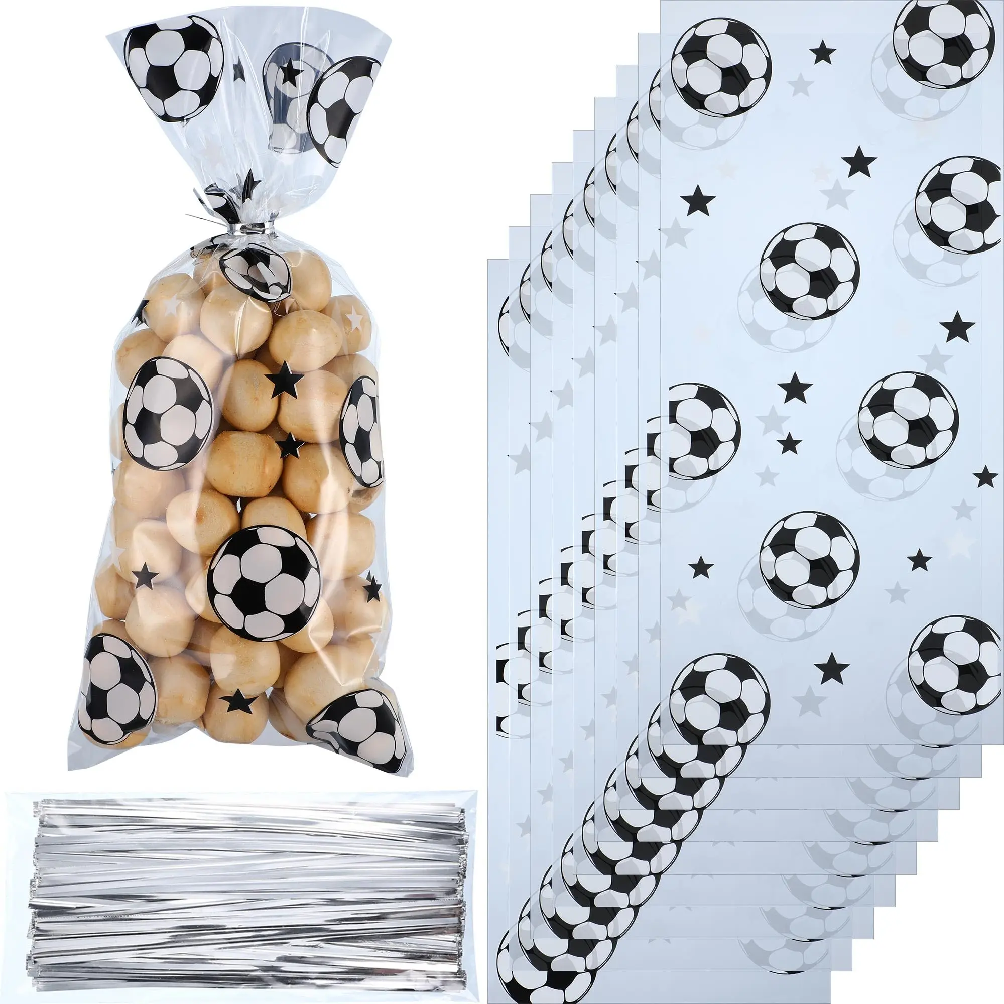 Fußball-Themenparty-Dekoration, Happy-Birthday-Banner, Fußball-Tischgeschirr, Popcorn-Box, Geschenktüte für Jungen und Mädchen, Sport-Fußball-Fans-Zubehör – Detail 11