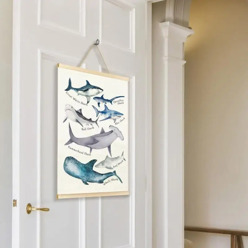 

D0AD WHALES Образовательный плакат для классных стен настенные животные баннеры киты океанические животные плакаты для малыша