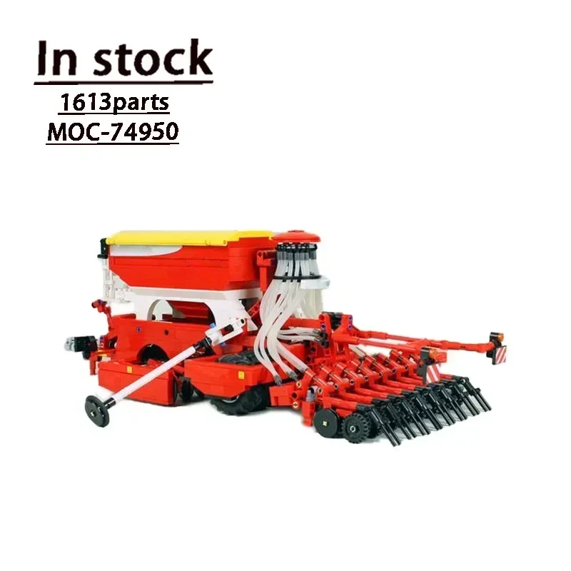 MOC-23362 Tractor&MOC-74950T3 Seeder Assembly Splicing Building Blocks RC Transport Tractor Model Kids Birthday Toys Gifts