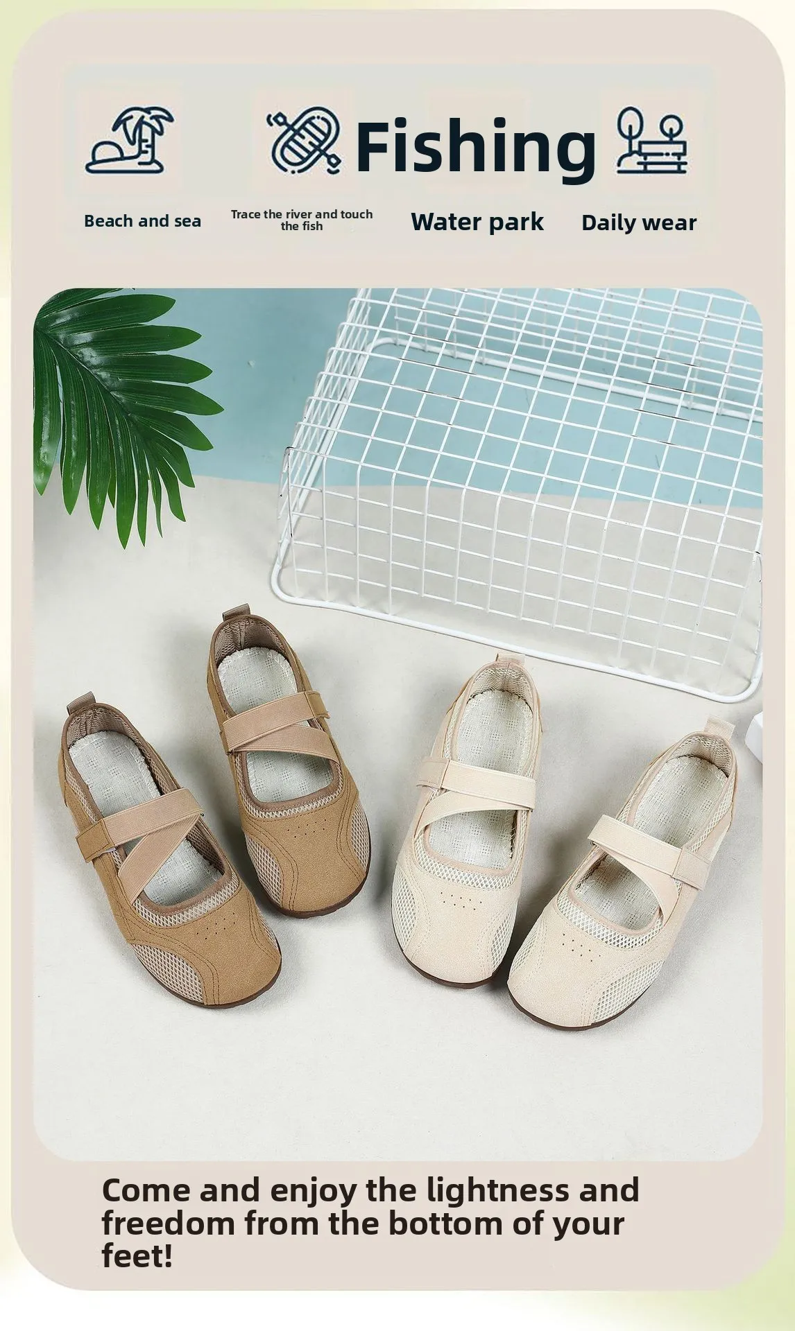 Sommer-Ballett-Modetrainingsschuhe Mary-Jane-Schuhe mit Klettverschluss Weichsohlige Freizeitschuhe – Detail 15