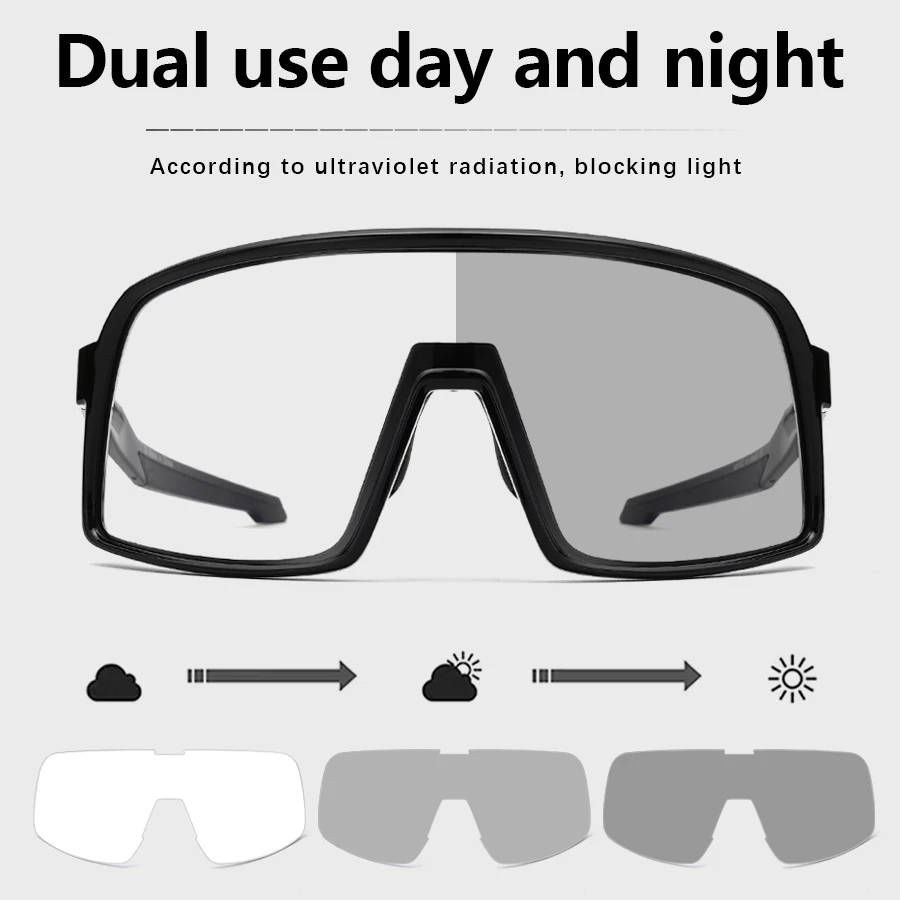 نظارات GCXL فوتوكروميك لركوب الدراجات UV400 نظارات شمسية رياضية خارجية لركوب الدراجات الجبلية للرجال والنساء نظارات ركوب الدراجات على الطرق
