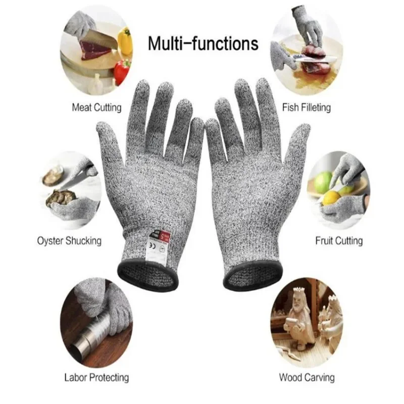 Safety Cut Proof Stab Resistant Wire Metal Mesh Butcher Protect Meat Cut-Resistant Gardening Gloves