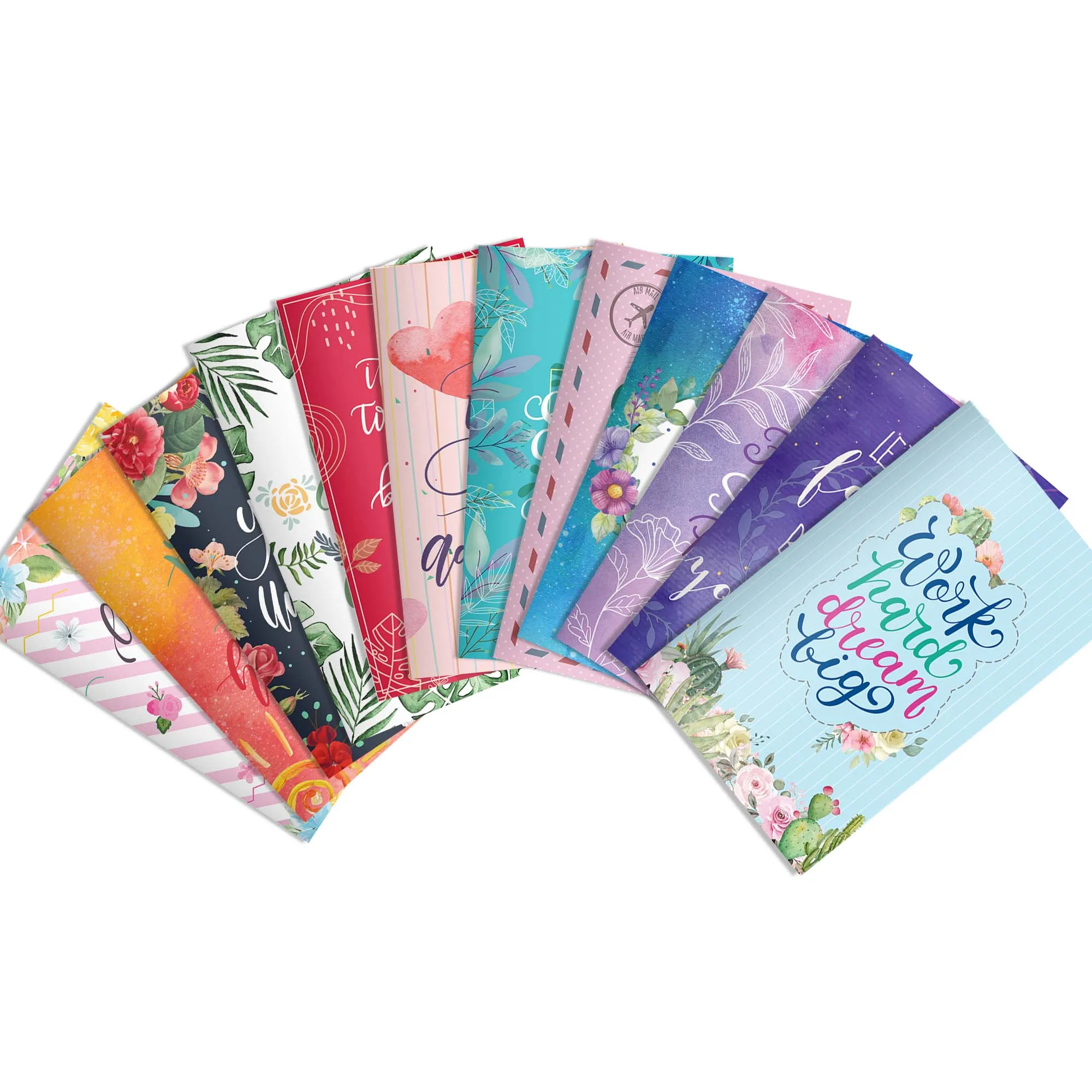 Picture 7: 12pcs Mini Motivational Notebook Inspirational Quotes Pattern Memo Pad Notepads Students Journal Pocket Notebook Party Supplies