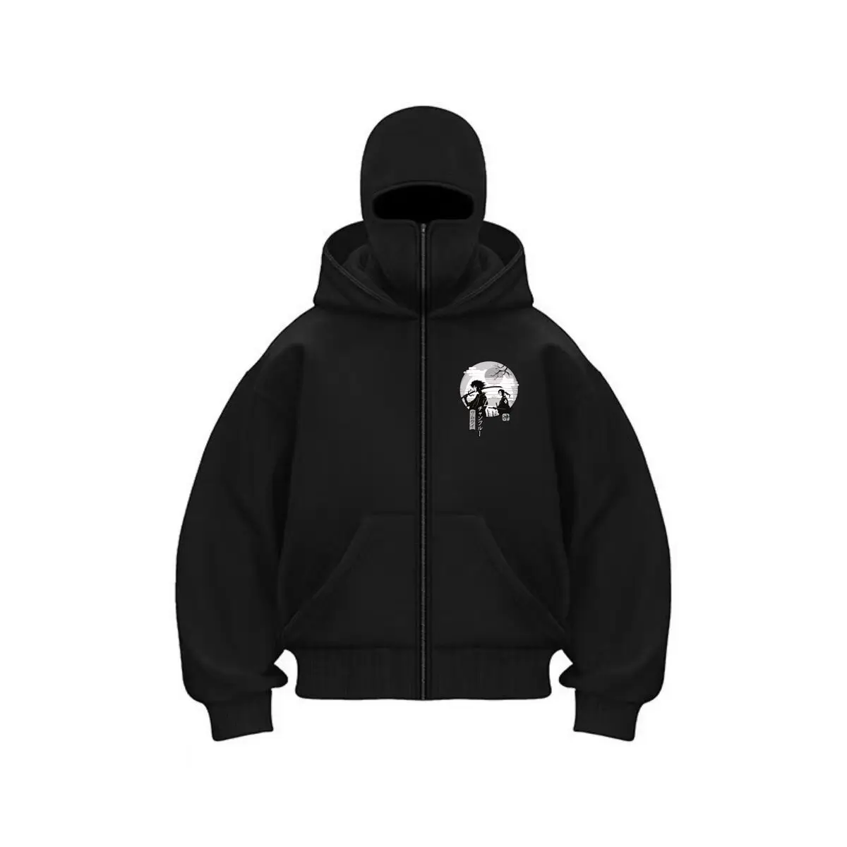 SAMURAI CHAMPLOO! new item double hooded sweatshirt men's hooded