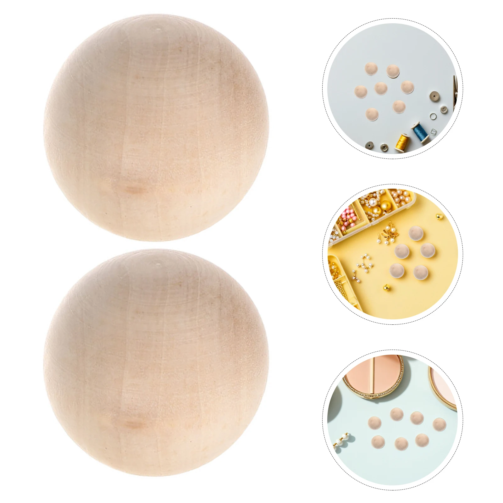 

25Pcs 40Mm Unfinished Wood Balls Solid Round Natural Wooden Craft Beads for DIY Decor Projects Rustic Style Non-Porous Craft