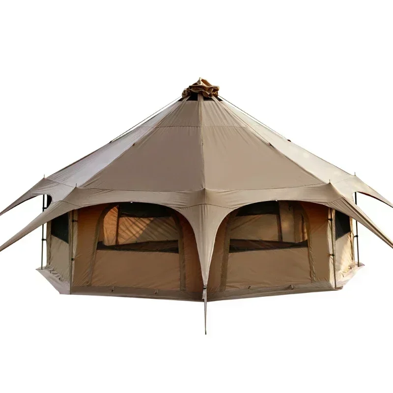 Luxury canvas waterproof yurt tent wedding reception home 8 people overnight hunting festival circus large other luxury Hot sale