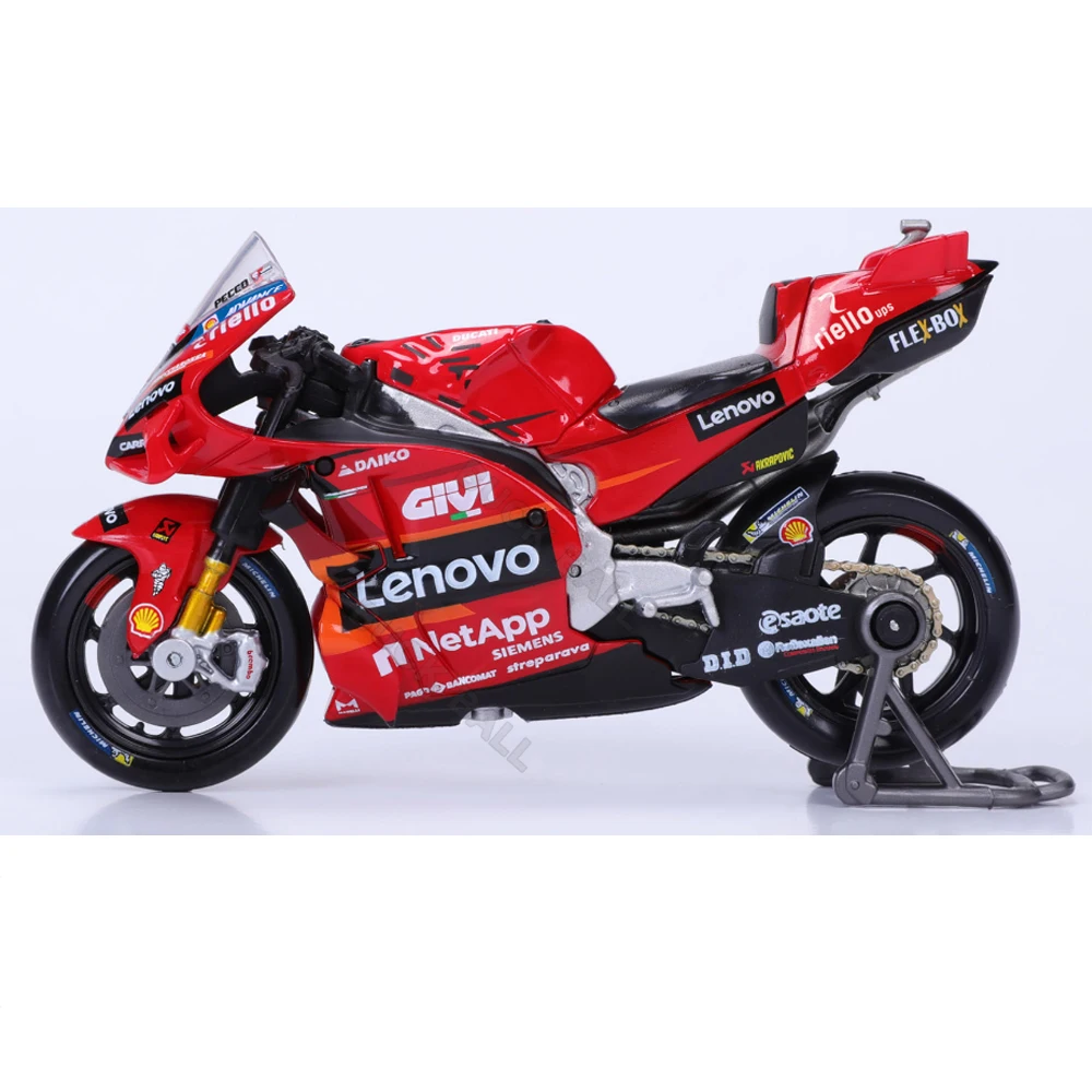 New Maisto 1:18 Moto Ducati Lenovo Team 2023 MotoGP Champion #1 #23 Die Cast Model Edition Alloy Vehicle Motorcycle Toy Car Gift