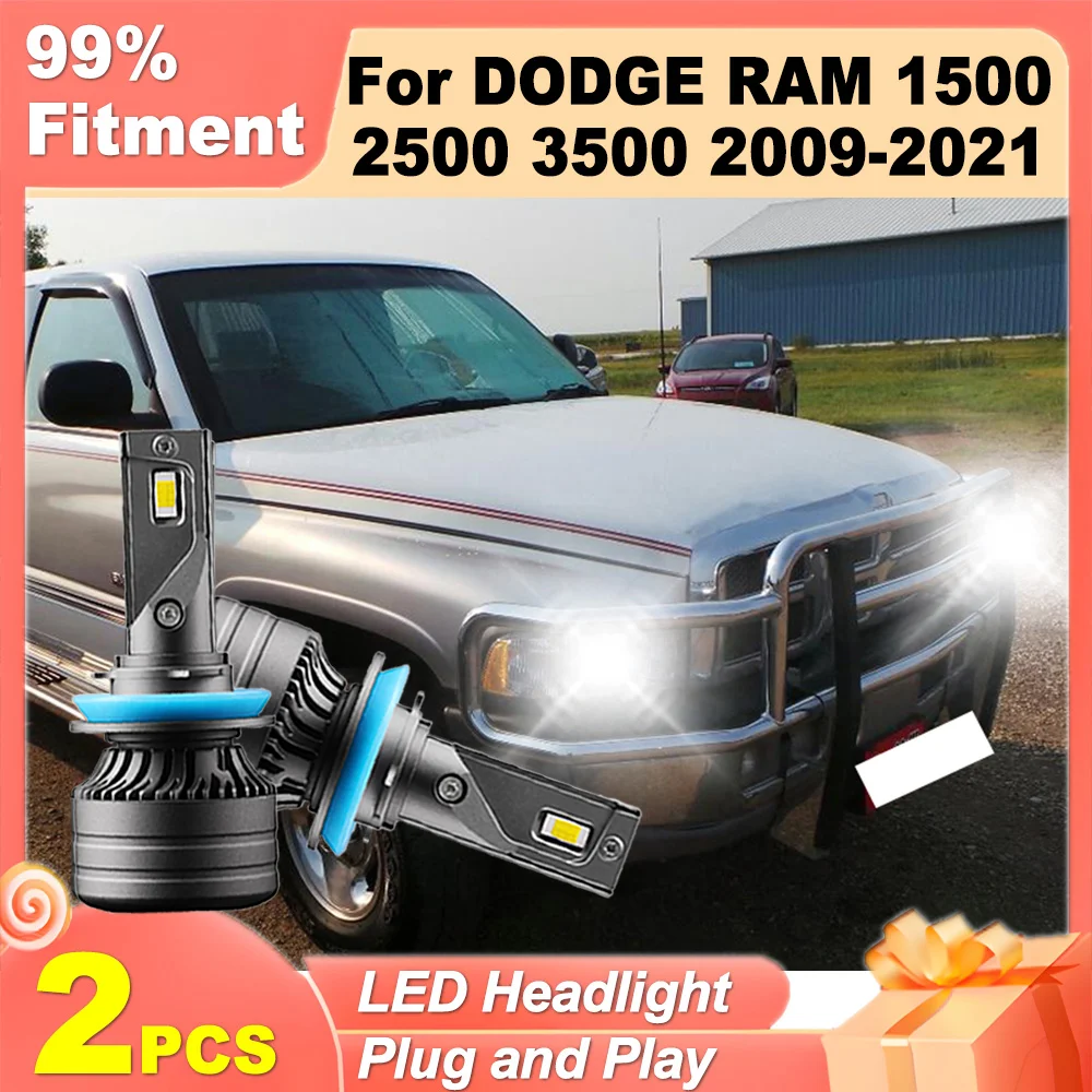 

2X супер яркие Plug and Play 6000K белые светодиодные фары H11 H8 H9 20000LM 120 Вт высокой мощности для DODGE RAM 1500 2500 3500 2009-2021