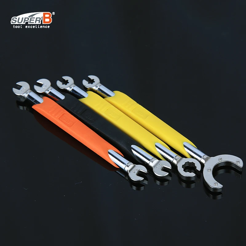 Super B Bicycle Repair Tool Steel Double-Ended Spoke Wrench Heat-Treated High Hardness MTB Road Bike Rim Wheel Spoke Wrench