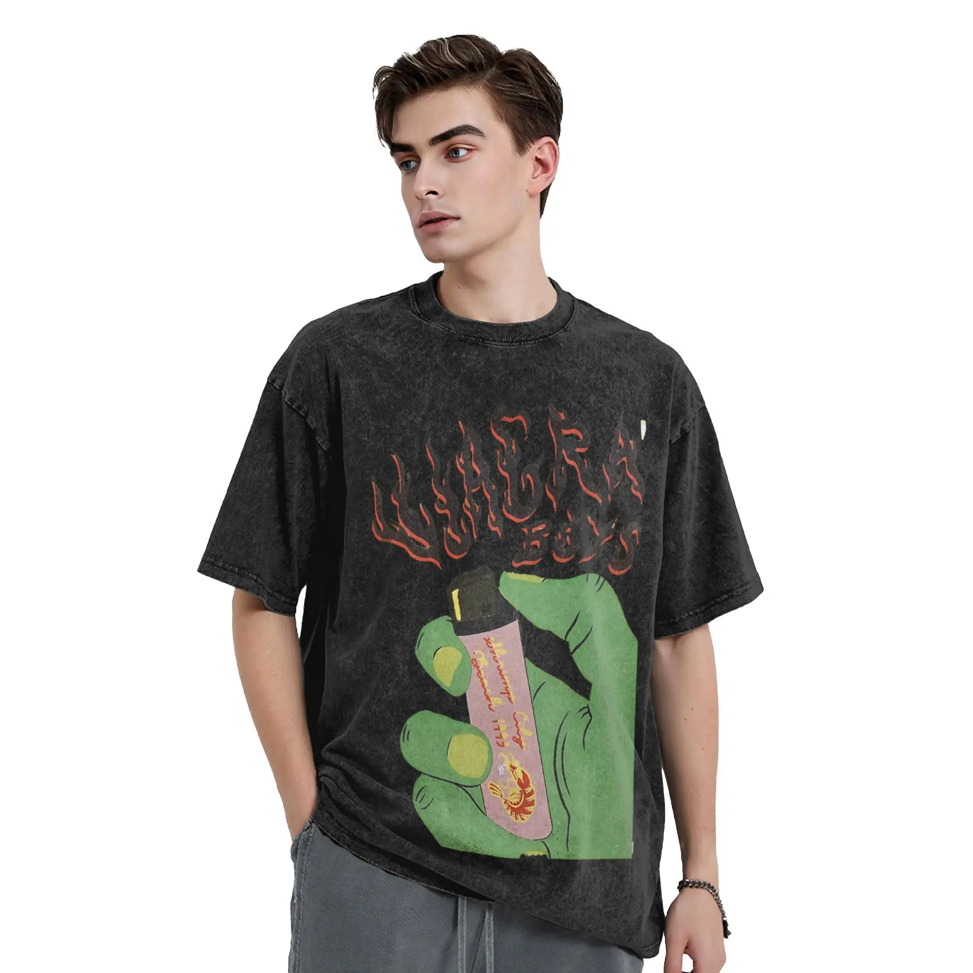 Cool Viagra Boys Band Punk música camisetas hombres cuello redondo puro algodón lavado camisetas manga corta Camiseta Idea de regalo ropa