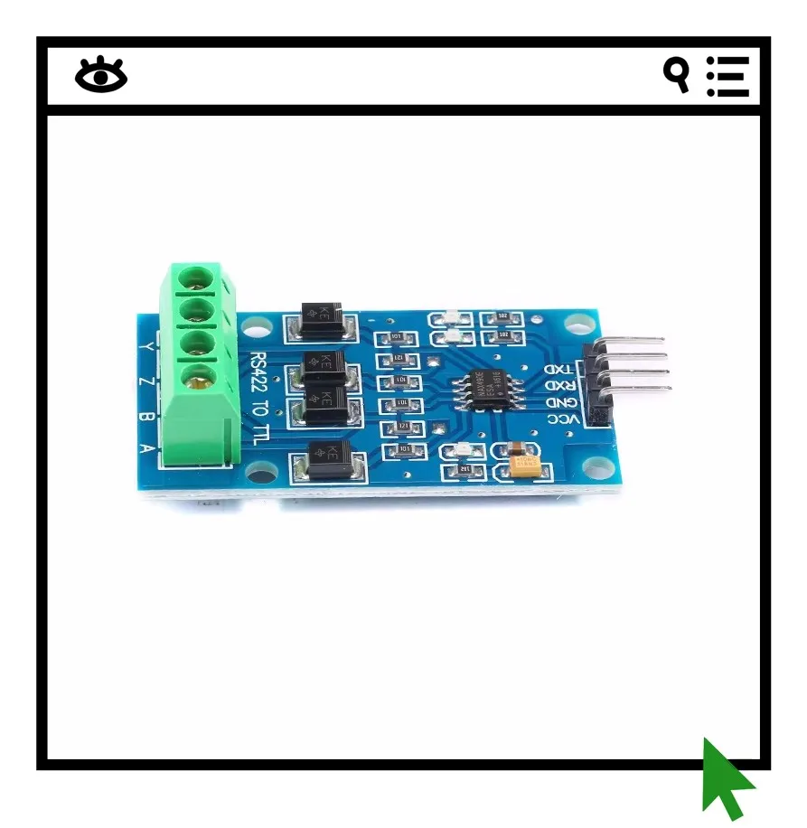 

2 шт. двунаправленных преобразователей сигналов RS422 в TTL, полнодуплексный модуль 422 в микроконтроллер MAX490 в TTL