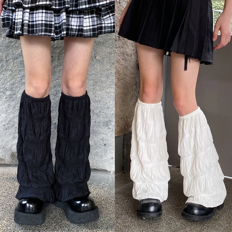 Japanese JK Leg Warmers 1 Pair Trumpet Legs Stockings Socks for Teenager Girl Female Pile Socks Cosplay Costume Supplies