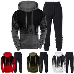 Autumn Winter Trending Tracksuits Men Camouflage Hoodie + Pant 2 Piece Set Sports Wear 3d Jogging Sweatpants Tracksuit