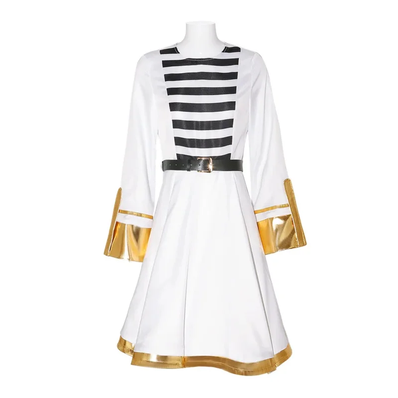 Freeze At The Funeral Frieze Anime Costume Cosplay Parrucca Halloween Natale Fantasia Strega Vestito bianco Elfo-orecchio Donne de disfraz PA428