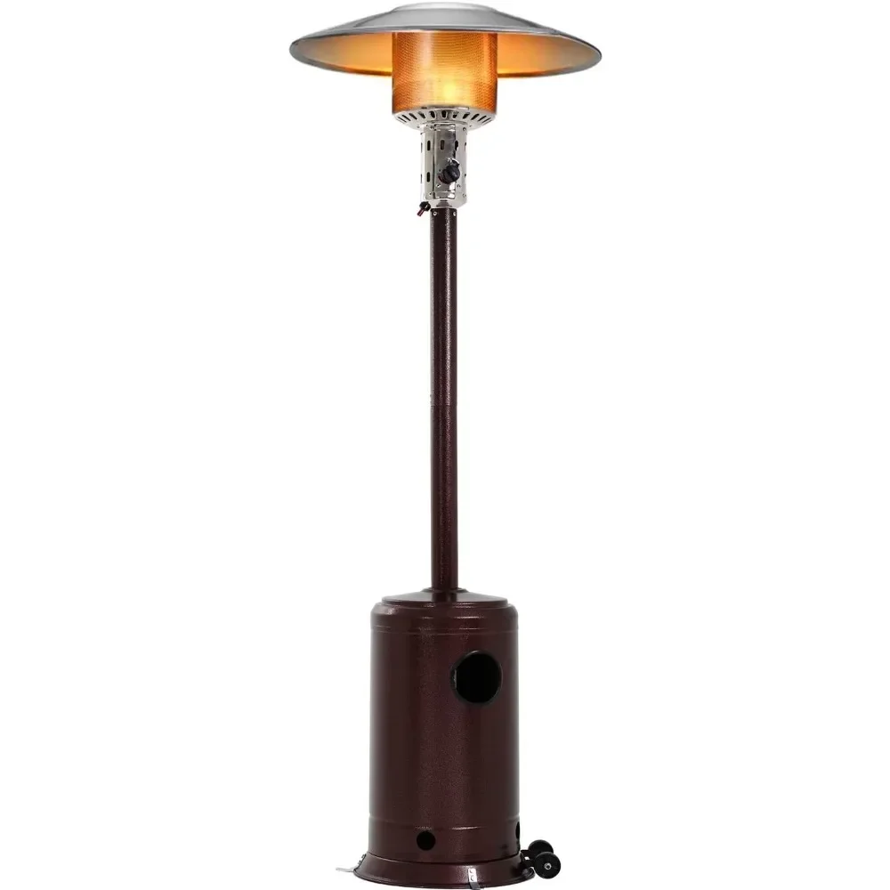 

Outdoor Patio Heater Tall Standing Hammered Finish Garden Outdoor Heater Propane Standing LP 41,000BTU Outdoor Heater