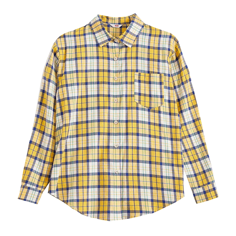 Women'S Pure Cotton Long Sleeved Spring Autumn Clothing New Fashionable Top Fashionable And Versatile Temperament Plaid Shirt