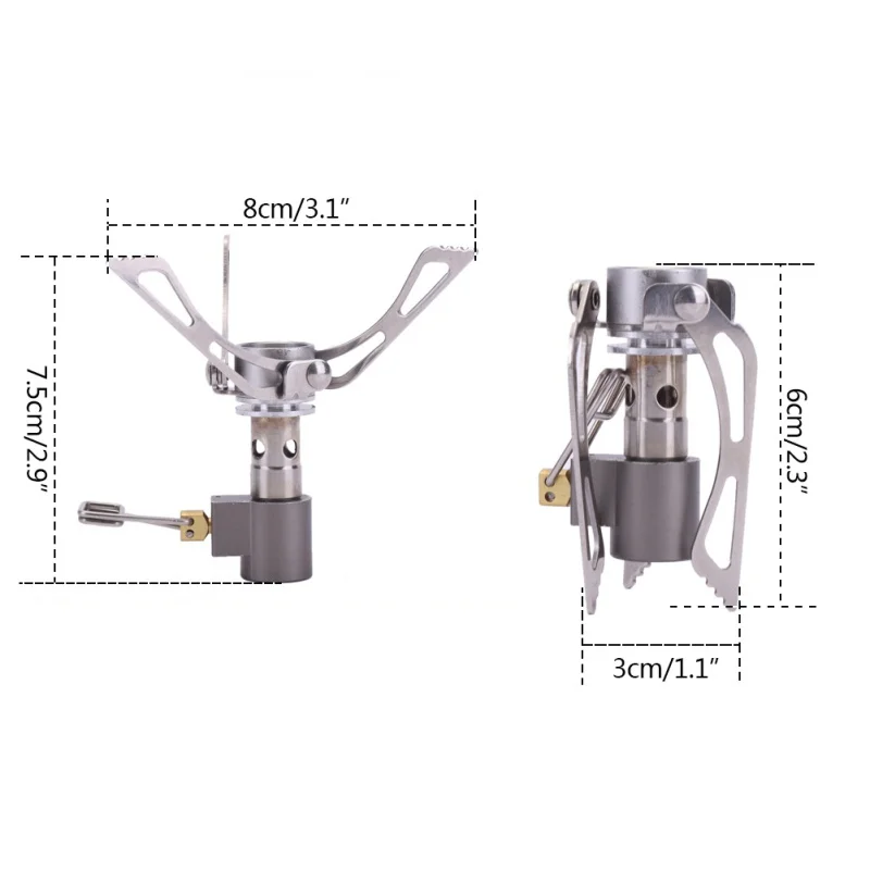 Outdoor Stove Titanium Alloy Folding Mini Camping Oven Survival Furnace Stove 3000W Pocket Picnic Cooking Gas Cooker - Image 4