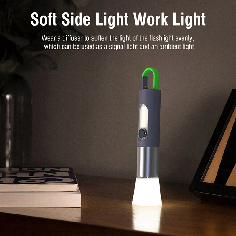 Handle Portable LED Camping Lanterns USB Rechargeable 1800mAh Power Flashlight Hiking Climbing Hanging signal light