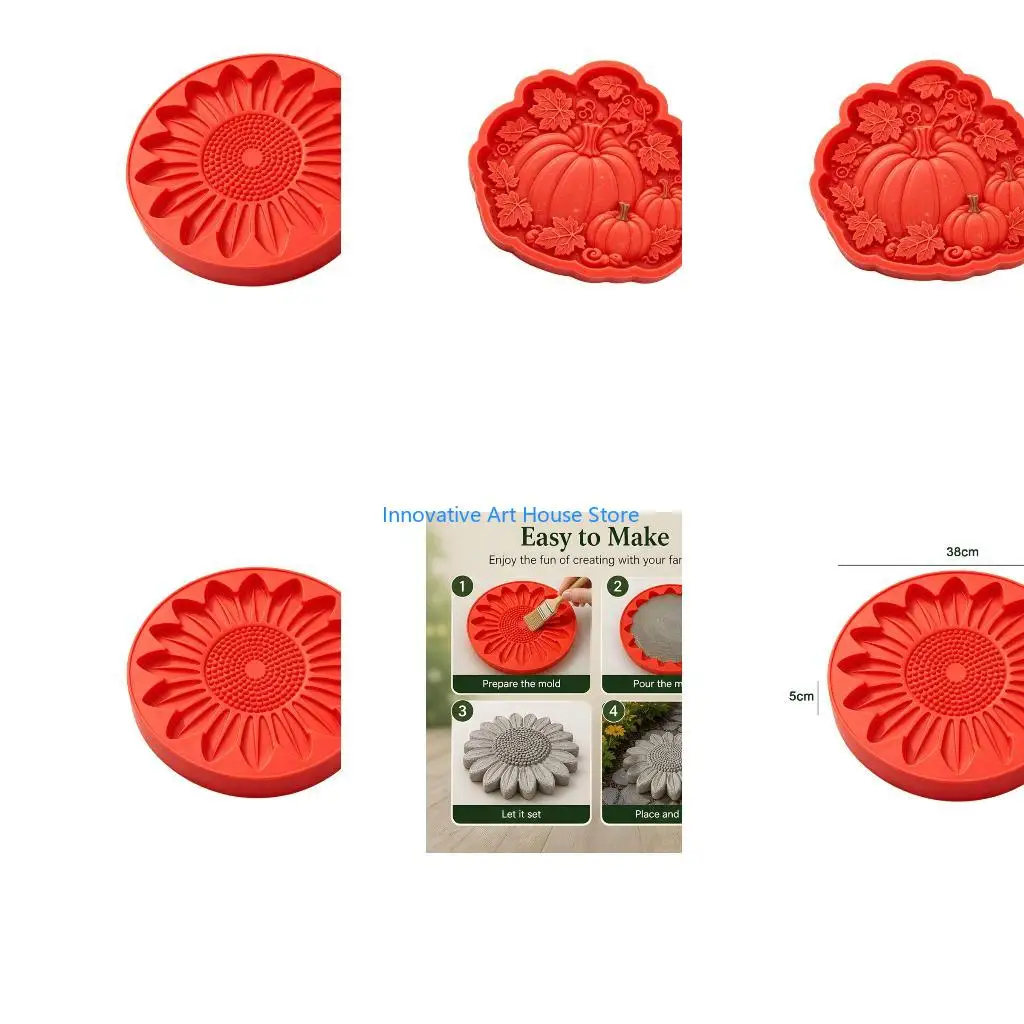 E1PC Outdoor Garden Paving Form Repeat-Use Concrete Casting Frame for Walk Sections and Border Highlights for Garden Use