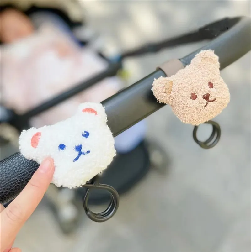 Crochet Ours Mignon pour Sac de Bébé, Accessoire de Poussette, Rotatif, Résistant à 360 °