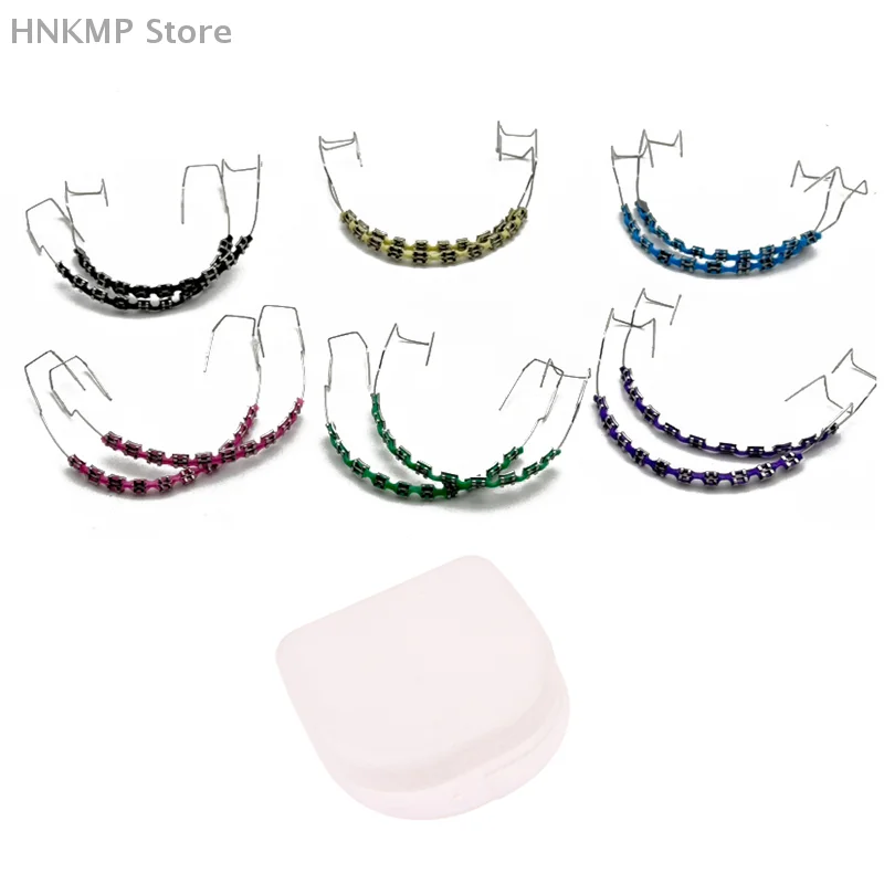 1 Pair Of Dentures Dental Fashion Colorful Braces Teeth Brackets Temporary Wire Braces Decorative Orthodontic Ligatures