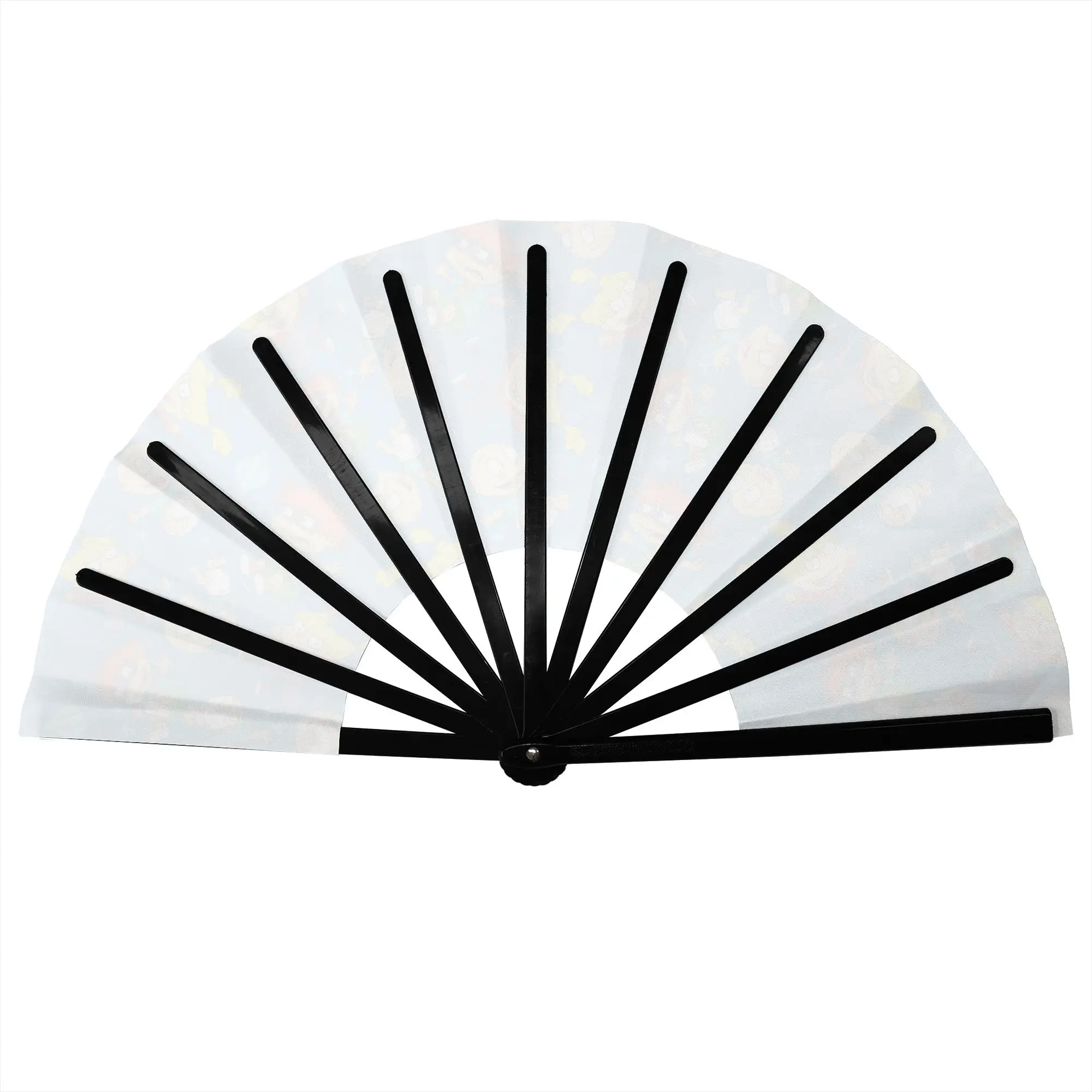 R-Rugrated Anime Hot Traditional Folding Fan Chinese Style Comic  High-Quality Polyester Fans Gift Classic Decorative Hand Fan