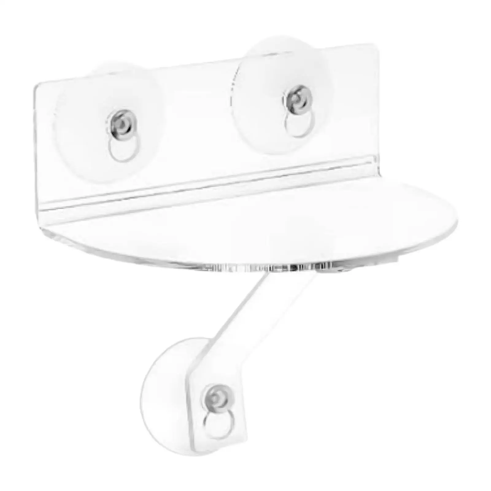 Acrylic Plant Stand Planter Storage Shelf Suction Cup Compact Strong Support Bracket Clear Display Rack Flower Pot Holder