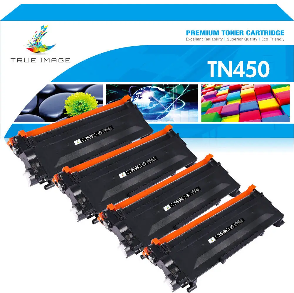 4 tóner Compatible con Brother TN450 MFC-7360N IntelliFax 2840 2940