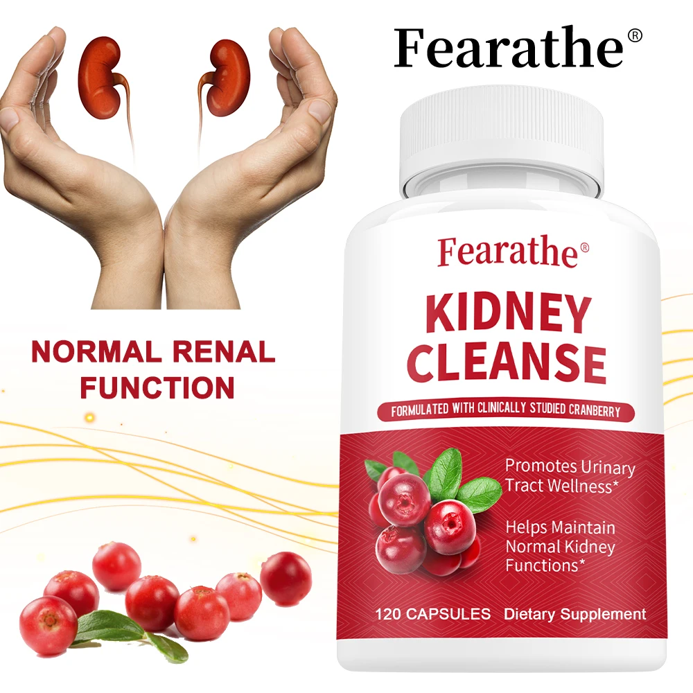 Herbal Kidney & Bladder Care Capsules with Cranberry, CoQ10 & Turmeric, Liver Cleanse, Detox, Antioxidant & Immune Support
