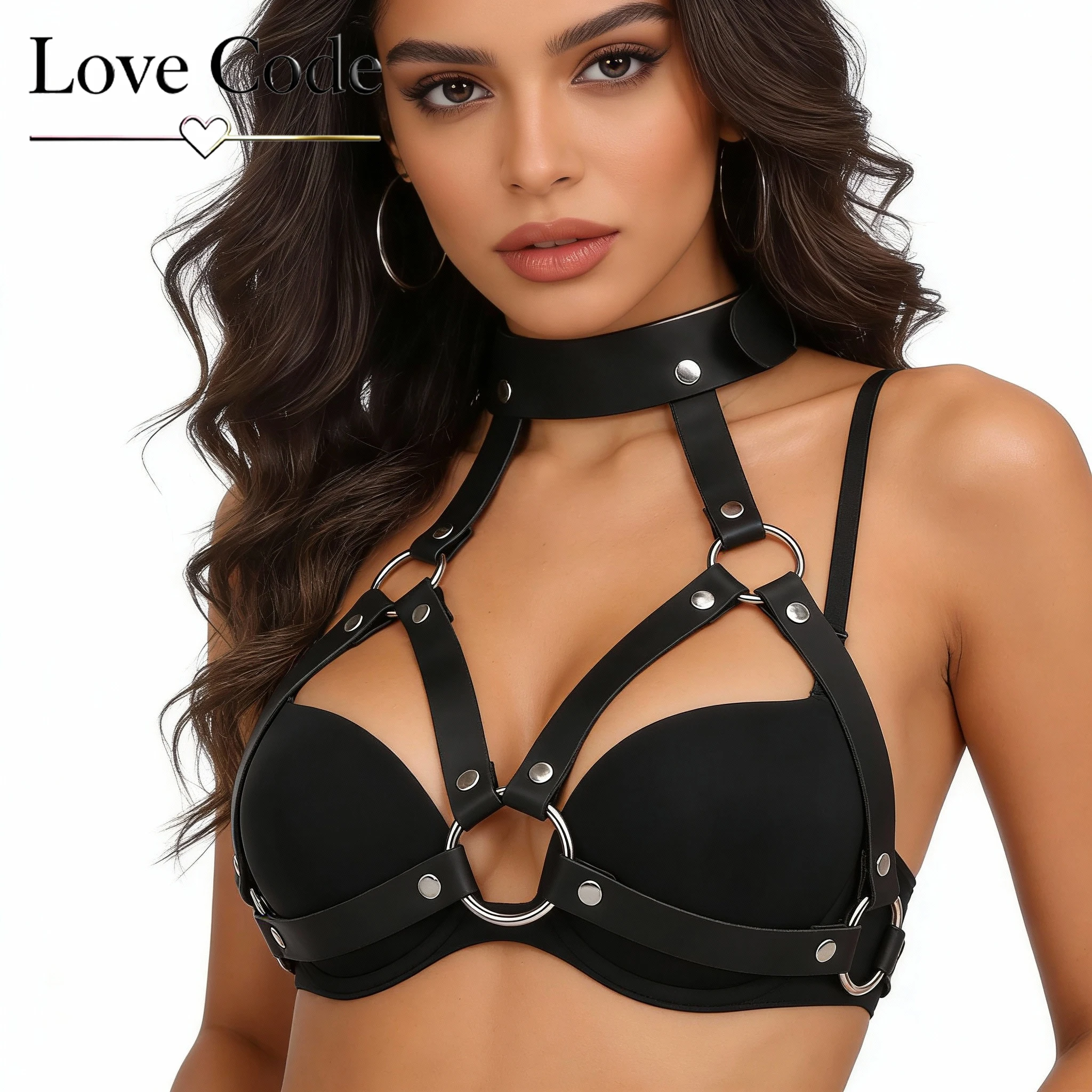 Sexy Chest Harness Corset Leather Lingeire Bondage Body Harness Belt Sexy Gothic Clothing Fetish Suspenders for Women