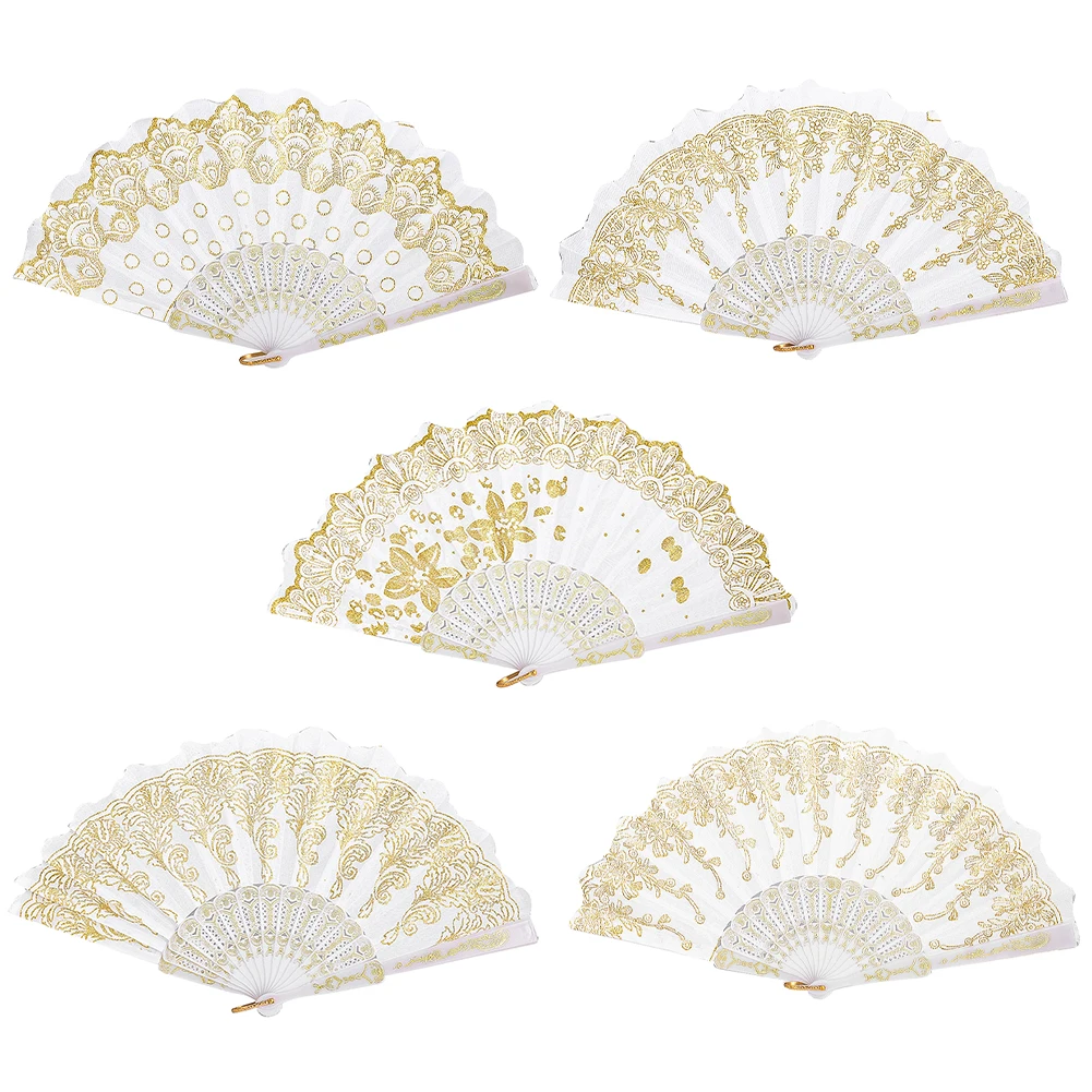 1PC Vintage Lace Lace Ladies Summer Dance Performance Photography Take Photos Folding Fan Home Hanging Decoration Accesssories