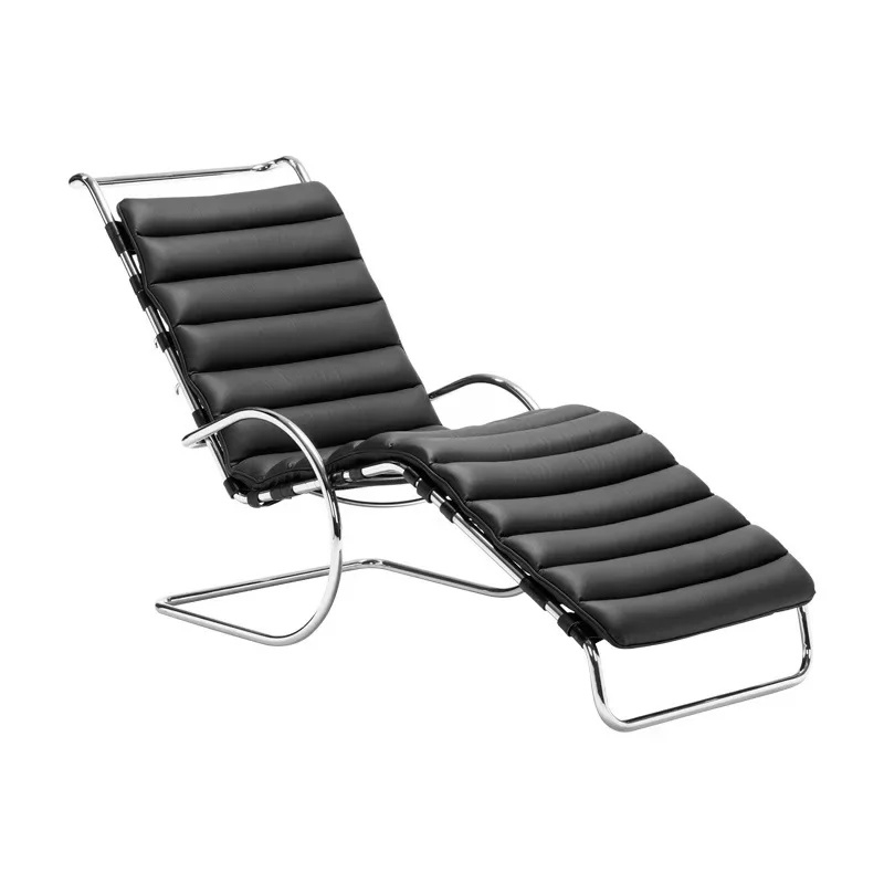 Lunch break lounge chair, home leisure balcony stainless steel lounge chair, lounge chair