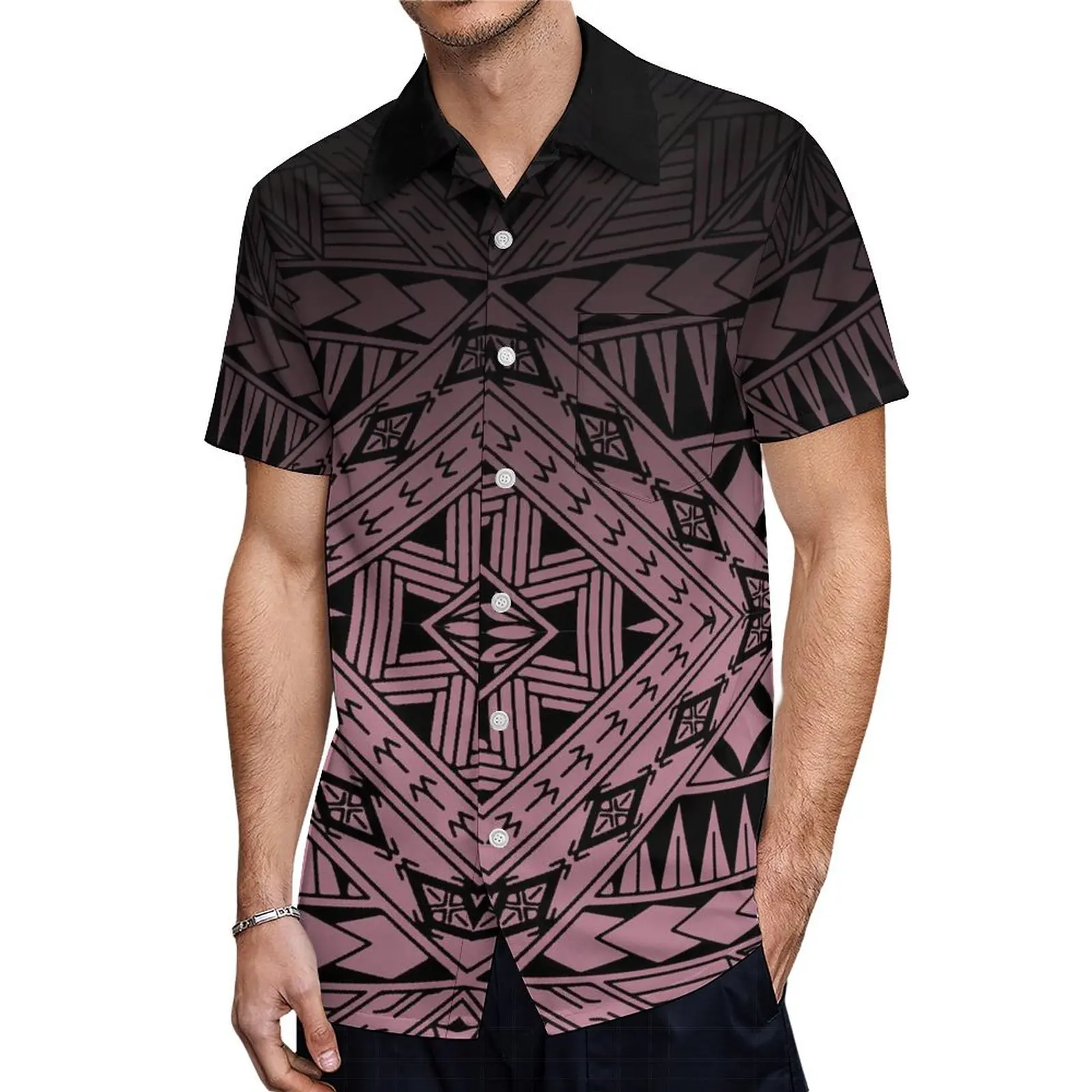 

eved Men'S Shirts From Pacific Islands Polynesian Island-Style Father-Son And Boys' Shirts