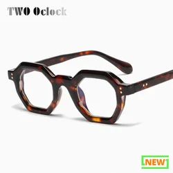 Vintage Sunglasses Clear Glasses Unisex Eyeglass Frames with Replaceable Lens Hexagon Retro Glasses Women Men Optic Myopia Frame