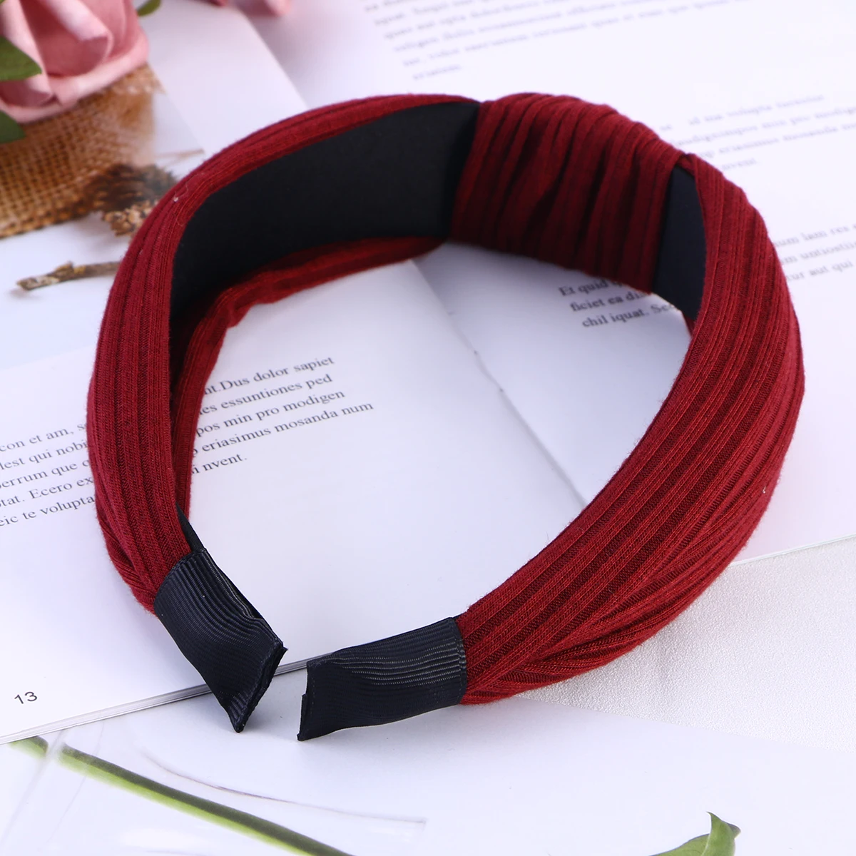 

6 pcs Hairband Colorful Fabric Headbands Turban Fashion Accessory Comfortable Lining Large Bowknot Women Girls Everyday Wear
