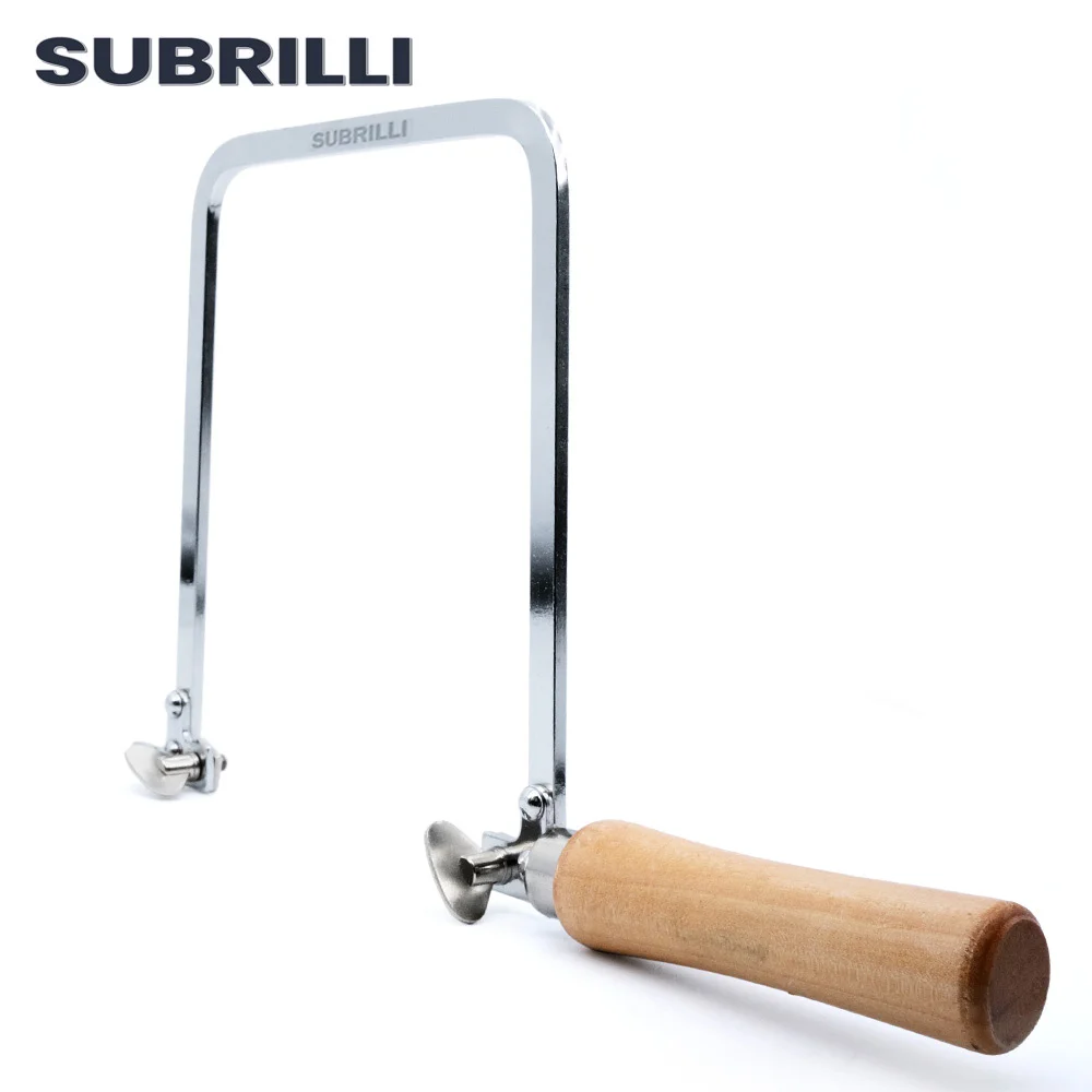 SUBRILLI Coping Saw Steel Frame with Wire Saw for Jade Stone Ceramic Glass Wood Metal Accurate Cutting Sawbow DIY Hand Tools