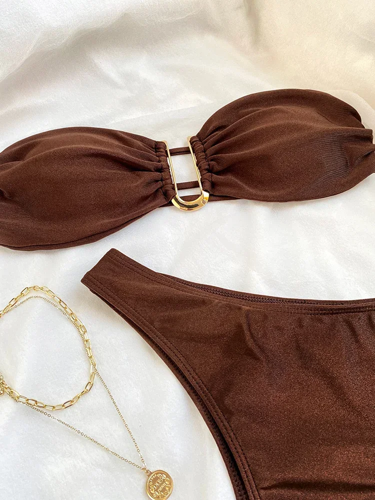 ZRTAK بيكيني أسود رفع ملابس السباحة عالية الخصر بيكيني مجموعات ثوب السباحة النساء بيكيني 2024 Biquinis Feminino ملابس الشاطئ