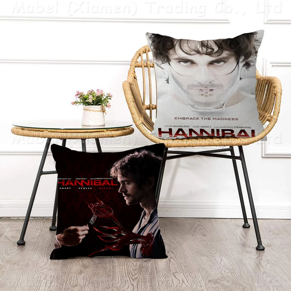 Horror TV Series Hannibal Stitch Lucky Dragon Pillow Cover Sofa Cushion Cover Home Room Decoration Children Gift