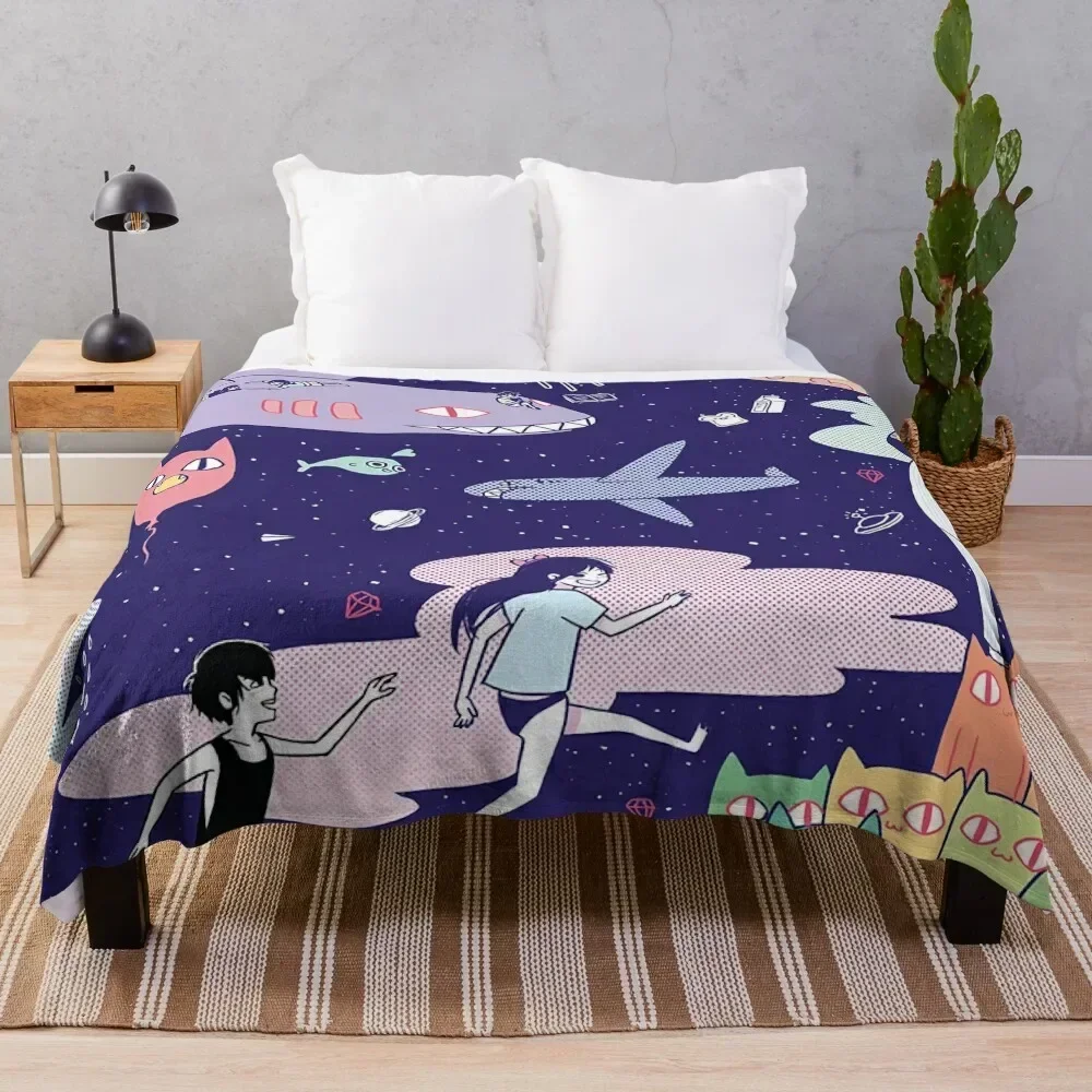 

Omori Omocats Throw Blanket Sofa Quilt Soft Plaid blankets ands Camping Blankets