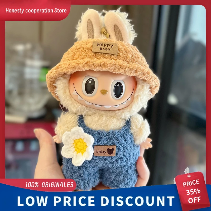 

Для 17 см куклы Labubu, сменная одежда, макарон, эмалированное лицо Loubaba, виниловые куклы, одежда, игрушки, аксессуары для коллекционеров