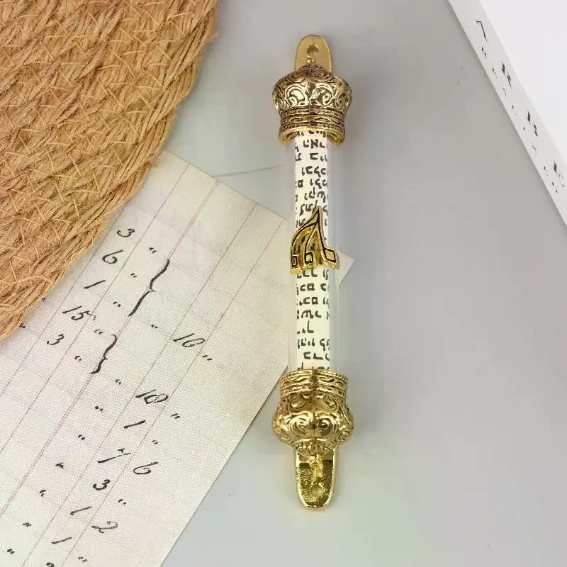 Door Metal Blessing Mezuzah With Scroll Door Decoration House Religious Gift Retro Mezuzah Case Plaque