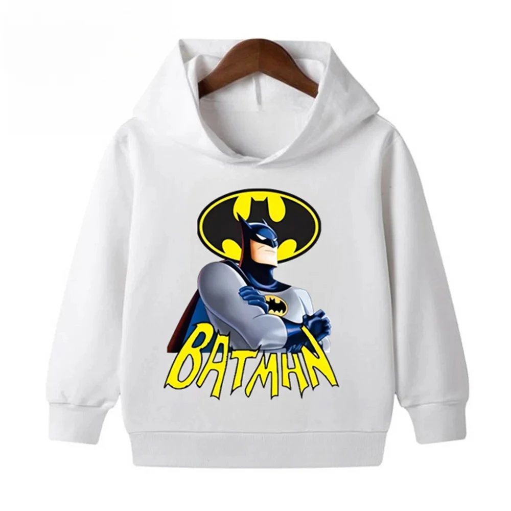 Hot Anime Movie Batman Children Hoodie Spring Autumn Kid Boy Girl Clothes Transformers Pattern Pullover Casual Sports Sweatshirt