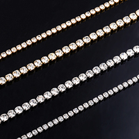 Hot Sale New Style Stainless Steel Charm Shine Zircon Crystal Necklace Link Chain For Women Girls Fashion Jewelry