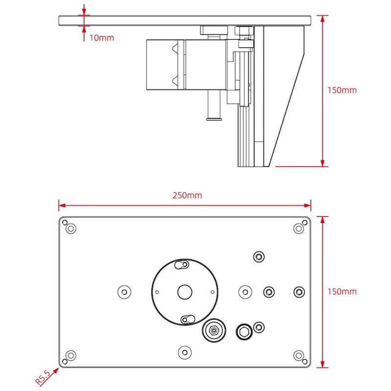 Trimmer Flip-flop Lift Table Woodworking Fine-tuning Milling Cutter Chamfer Table Engraving Slotted Flip-flop Board