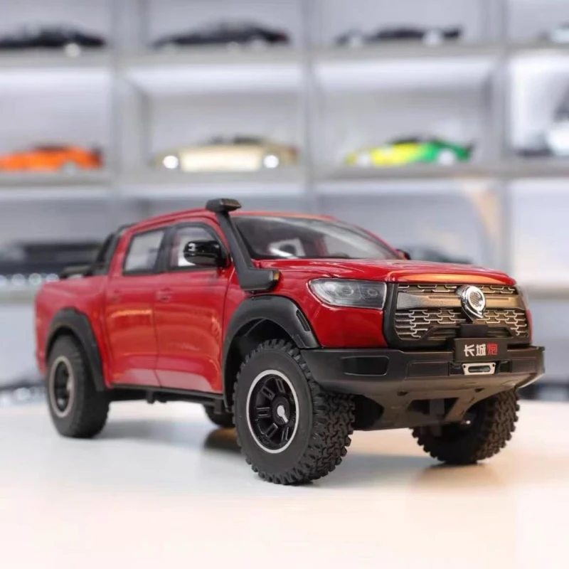 

1: 24 Great Wall Motors POER pickup truck die-casting metal off-road vehicle car model simulation sound and light toy
