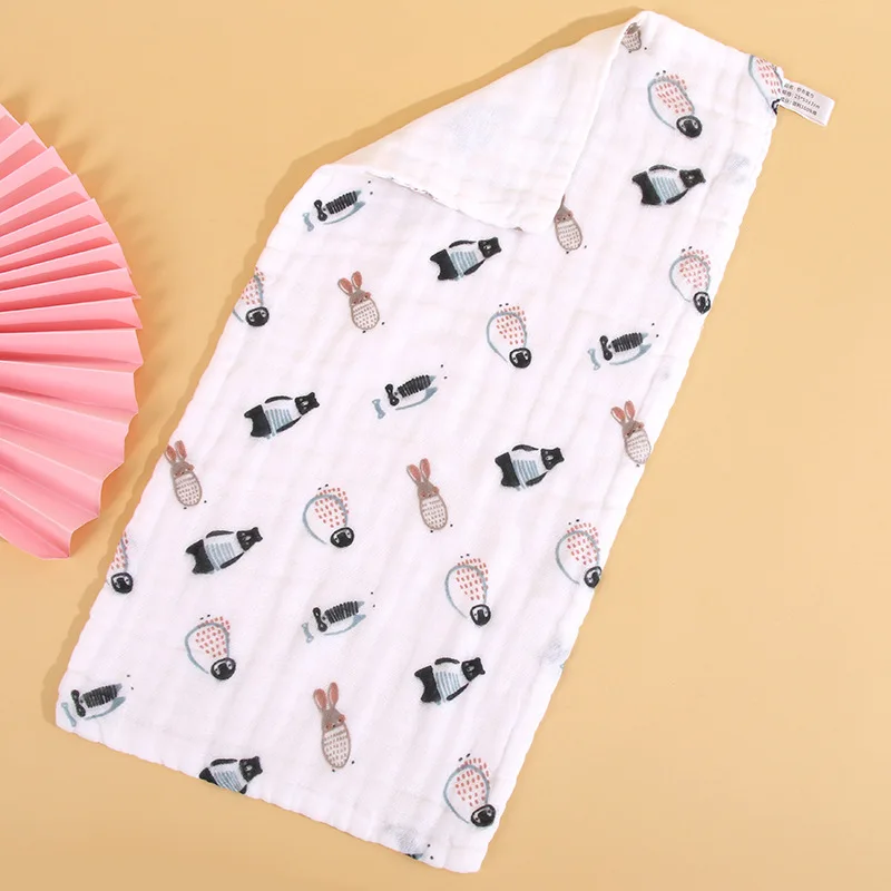 Хлопковое 6-слойное марлевое детское полотенце, одеяло для новорожденных, пеленальная ткань, мягкое, с высокой впитывающей способностью, банное полотенце для младенцев, ткань для отрыжки 30*50 см