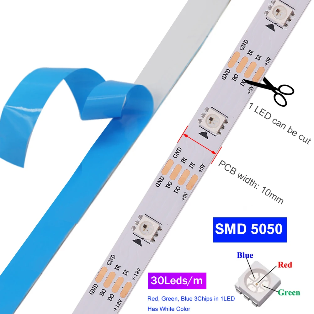 5V 5050 RGB Led Strip Light Tape Kit telecomando USB/alimentazione a batteria con interruttore decorazione lampada flessibile impermeabile per la casa